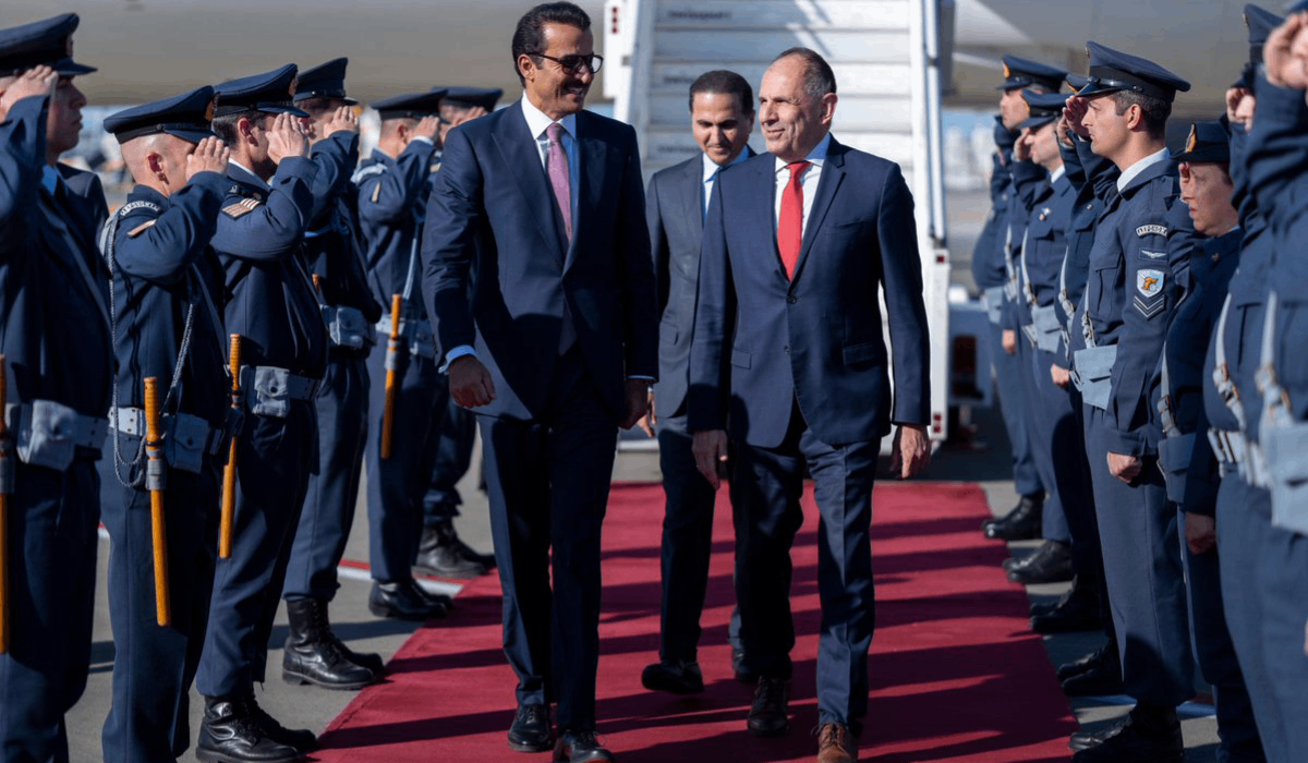 HH the Amir Arrives in Athens